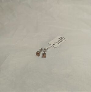 Orange Moissanite Stud Earrings